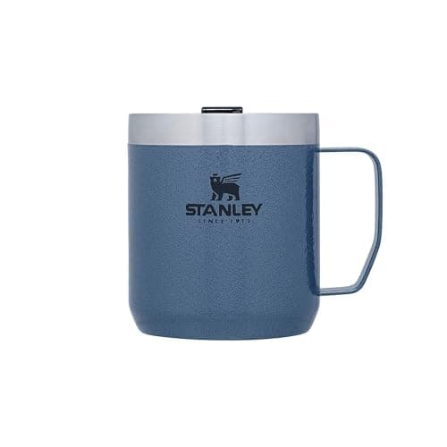Image of STANLEY 1913 Classic Legendary Camp Travel Mug 0.35L - Keeps 1.5 Hours Hot - 3 Hours Cold - Dishwasher Safe - Stainless Steel Coffee Cup - BPA-Free - Hammertone Lake