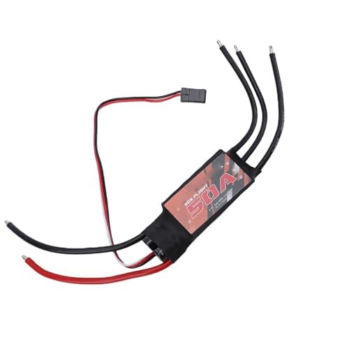 Image of OPPWONG RC Brushless ESC, 50A Electronic Speed Controller for RC Plane Quadcopter, Motor Electric Speed Controller with 5V 3A BEC & Over Current Voltage Temperature Protection