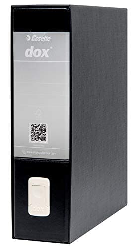 Image of Esselte A4 Lever Arch File, Black, 80mm Spine Width, Dox 1, D26105