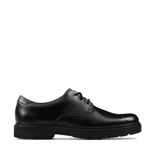 Image of Clarks Loxham Derby Y Boys Senior School Shoes 4.5 UK Black