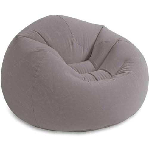 Image of Intex Beanless Bag Chair Inflating Furniture - Bean Bag - 1.14 m x 1.14 m x 71 cm, Grey