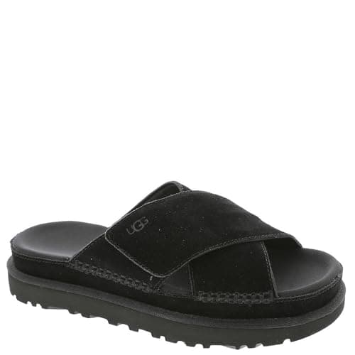 Image of UGG Women's Goldenstar Cross Slide Sandal, Black, 3.5 UK
