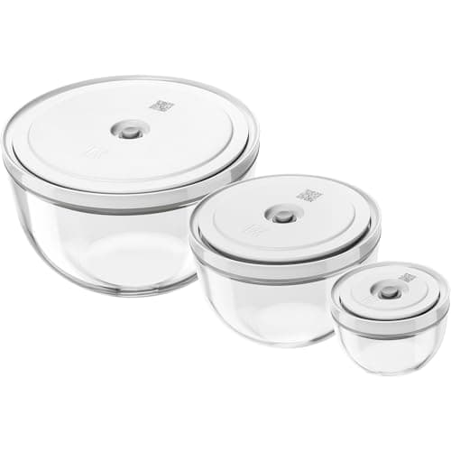 Image of ZWILLING Fresh & Save BOWLS 3-pc Glass Vacuum Bowl Set