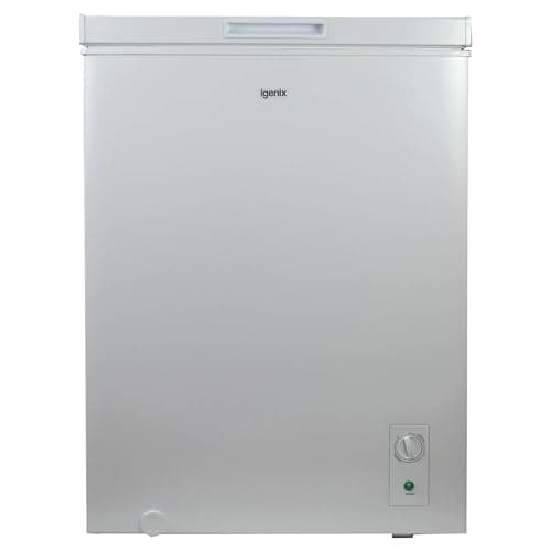 Image of Igenix IGCF0150W Freestanding Chest Freezer 142 Litre Capacity with Freezer Basket, Suitable for Outbuildings and Garages, White