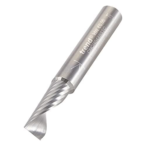 Image of Trend CNC O Flute Spiral Up-Cut Router Cutter, 8mm Shank, 8mm Cut Diameter & 22mm Cut Length, Solid Tungsten Carbide, CNC/404X8STC