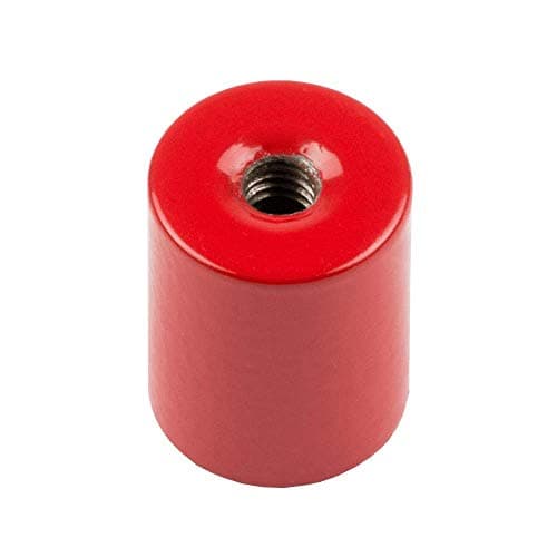 Image of Alnico Deep Pot Magnet for High-Temperature, Engineering, and Manufacturing Applications - 12.7mm dia x 16mm thick c/w M4 threaded hole - 2kg Pull