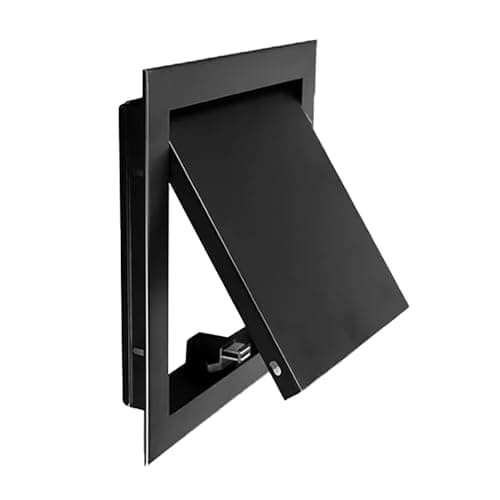 Image of Jievmrs Black Access Door for Drywall Push-Button Open, Removable Plumbing Access Panel with Frame & Panel, Hidden Loft Access Panel Laundry Chute Door(65x65cm(26x26in))