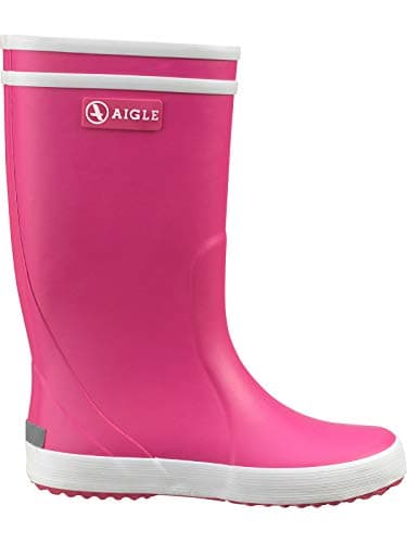 Image of Aigle Unisex Kids Lolly Pop' Wellington Boots, Pink New Pink, 2.5 UK