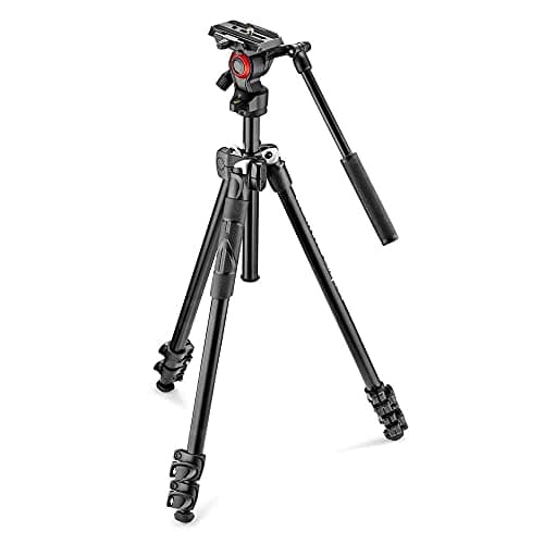Image of Manfrotto MK290LTA3-V, 290 Light Tripod with Befree Live Fluid Head, Fluid Drag System, Aluminium, for Vlogging, Live Journalism, Professional Videographers