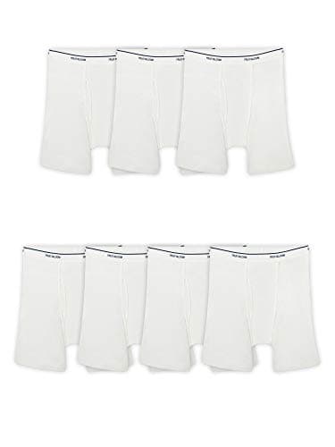 Image of Fruit of the Loom Men's Coolzone Boxer Briefs, Moisture Wicking & Breathable, Assorted Color Multipacks, 7 Pack-White, L (Pack of 7)