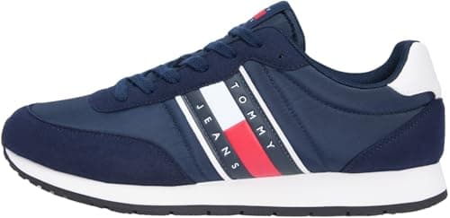 Image of Tommy Jeans Men TJM Classic Runner EM0EM01709 Low Top, Blue (Dark Night Navy), 43