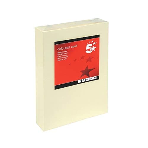 Image of 5 Star Colored Paper Multi functional 160gsm A4 Light Cream [250 Sheets], Ivory