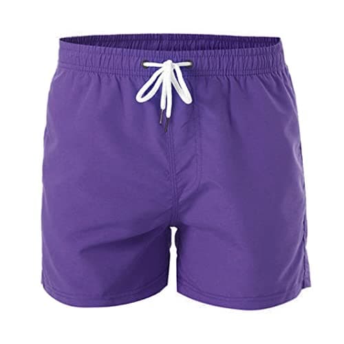 Image of SDERG Swim Trunks Tall Tie Side Drawstring Swimsuit Bottom Men's Swim Shorts Swimming Jammer Cool Dry Active Swimsuit Swimming Athletic Workout Running Shorts Cheap Gifts