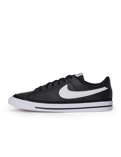 Image of NIKE Boy's Nike Court Legacy Sneaker, Black White Gum Light Brown, 3.5 UK