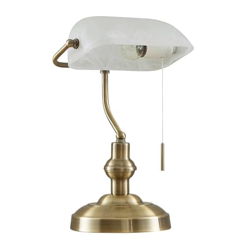 Image of Lindby Table Lamp Profina (Antique, Vintage) in Bronze Made of Metal for e.g. Office & Workroom (1 Light Source E27) from Desk Lamps
