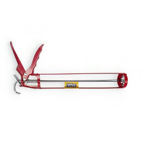 Image of LOC-TECH Heavy Duty Caulking Gun (11"/280mm) - Steel Frame Extra Strong Skeleton Applicator for Sealants, Silicones - Professional Cartridge Gun with Ladder Hook Fits 310ml Tubes