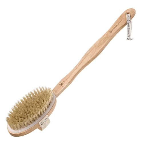 Image of Long Handle Body Brush with Medium Strength Natural Bristles