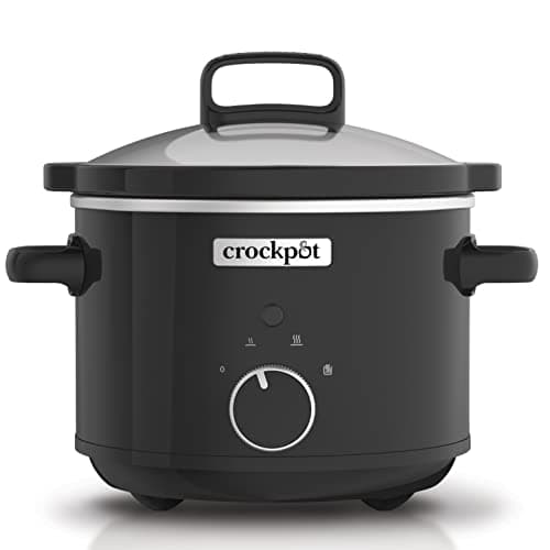 Image of Crock-Pot Slow Cooker | Removable Easy-Clean Ceramic Bowl | 2.4 L (1-2 People | Energy Efficient | Black [CSC046]