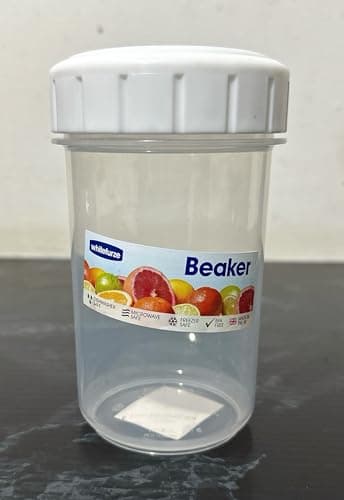 Image of PADMASHRE Whitefurze Beaker With White Screw Lid 400ml