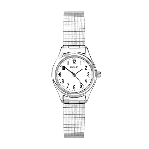 Image of Sekonda Women's 25mm Analogue Easy Reader Watch White Dial Stainless Steel Expandable Bracelet Mineral Glass 30m Water Resistant 2 Year Guarantee