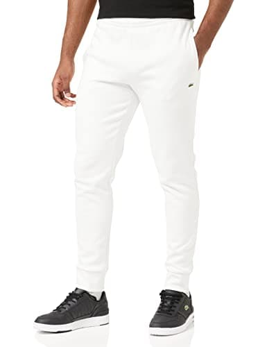 Image of Lacoste Men Sweatpants XH9624,Logo,Slim Fit,White,8 (3XL)