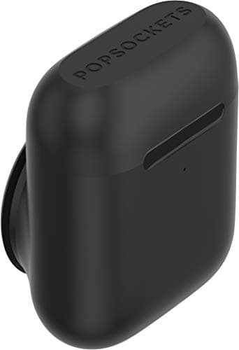 Image of PopSockets PopGrip Airpods Holder: Compatible with Apple Airpods (Airpods not Included) - Swappable Grip and Stand for Smartphones and Tablets - Black