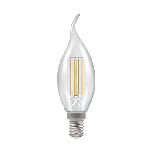 Image of Crompton E14 LED Bent-Tip Filament Candle Bulbs 5 Watts Dimmable 470LM / 40W Incandescent Equivalent C35 Small Edison Screw (SES-E14) Candle Light Bulbs Warm White 2700K