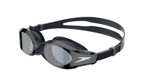Image of Speedo Unisex-Adult Hydrosity 2.0 Swimming Goggles | Anti-fog | Anti-leak, Black/Oxid Grey/Smoke, One Size