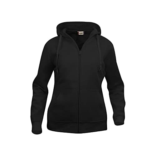 Image of CliQue Womens/Ladies Plain Full Zip Hoodie (XS) (Black)