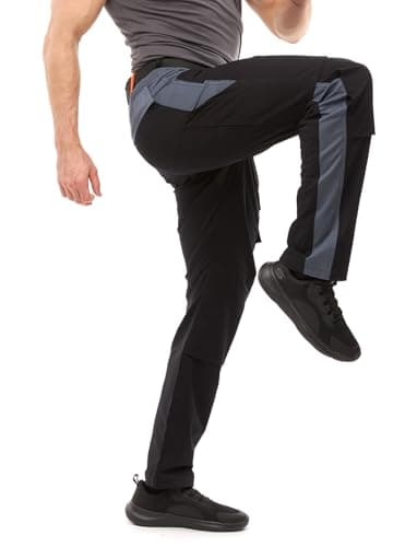 Image of strongAnt Berlin Pro Work Trousers Fully Stretch Men's Trousers Black White Grey, Black / grey / strong cotton stretch, 40