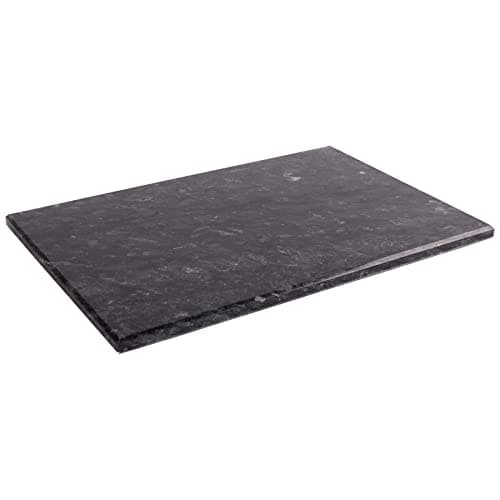 Image of Argon Tableware Marble Placemats - 30cm x 20cm - Black - Pack of 1 - Rectangle Placemats Dining Mat Table Mat Plate Serving Trays for Appetizers, Lunch, Mains, Parties, Food Presentation