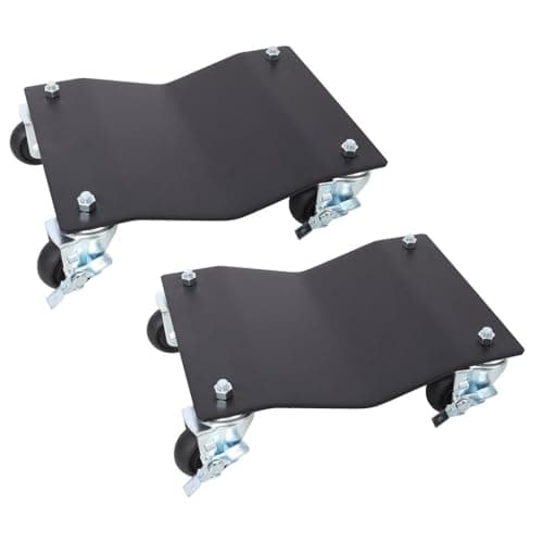 Image of YATON Car Wheel Dolly Set of 2, 5000 LBS Heavy Duty Vehicle Dolly with Brakes, Tire Dolly with 360° Swivel Casters for Moving Cars, Trucks, ATVs, Tractors, Garage & Workshop