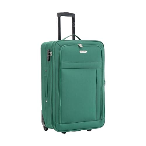Image of 26" Medium Suitcase Super Lightweight Luggage 20% Expandable Combination Lock 2 Wheel Soft Shell Hold Check in Luggage for 15 to 20kg