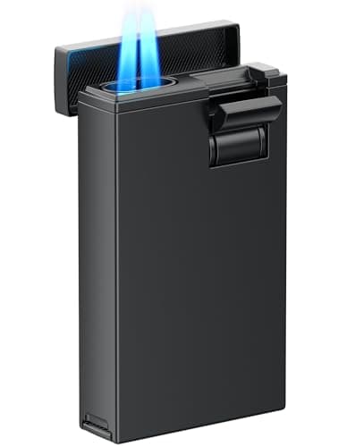 Image of VVAY 2 Jet Flame Gas Lighter, Adjustable Flame, Butane Refillable, Sold without Gas