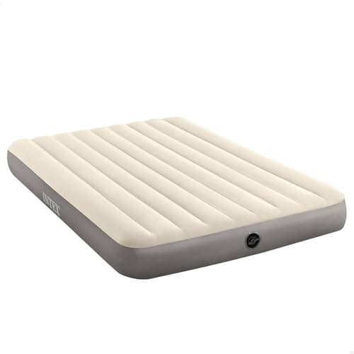 Image of INTEX QUEEN DURA-BEAM SERIES SINGLE HIGH AIRBED Queen Dura-beam Series Single High Airbed - Taupe & Grey, Quee size