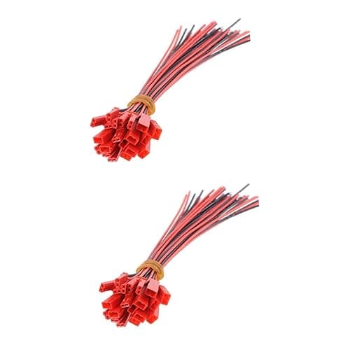 Image of jojofuny 20pairs Pin Jst Connector Kit Male Female Silicone Wire Cable for Wire Joiners and Inline Connectors