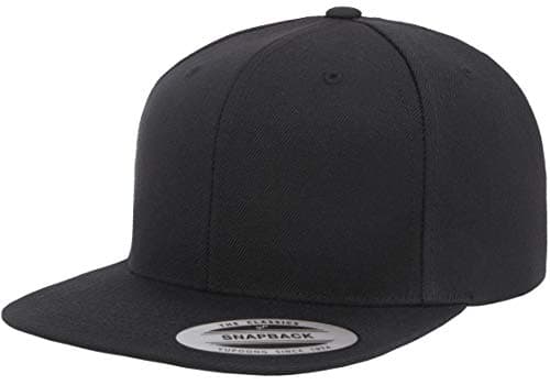 Image of Flexfit Yp Classics Premium Snapback Cap Hat, Black, One Size