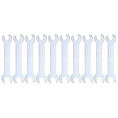 Image of sourcing map 10pcs Double Open End Thin Wrench 11mm x 13mm Metric Super Thin Small Flat Head Wrench Galvanizing Open Ended Spanner for Automotive Repair Furniture Assembly