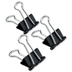 Image of 5 Star Foldback Clips 25mm Black [Pack 12]