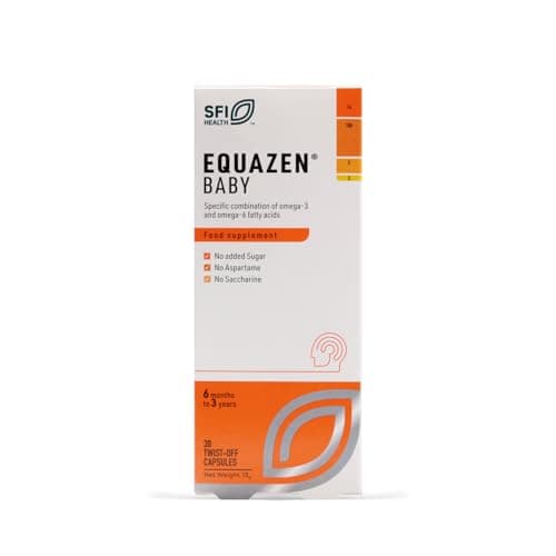 Image of Equazen® Omega 3 & 6 Baby Supplement, Brain Growth & Development Support, DHA, EPA & GLA, Clinically Researched 9:3:1 Formula, Twist-Off Capsules, 6 Months - 3 Years, 30 Pack