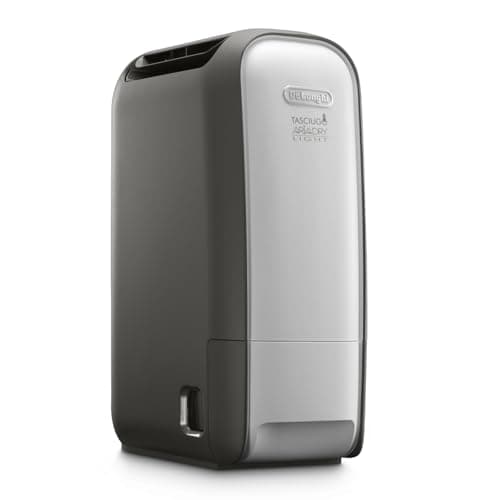 Image of De'Longhi Tasciugo AriaDry Light - Portable Home Dehumidifier, Zeolite Technology and Ionizer, 7.5L/Day, Clothes Dryer, Anti-Mold, Silent, Swing Function, Timer, Gray (DNS80)