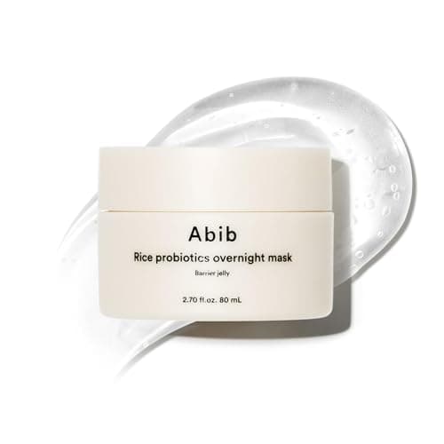 Image of Abib Rice Probiotics Overnight Mask Barrier Jelly 2.7 fl oz I | Korean Overnight Sleeping Mask Cream Moisturizer for Glass Skin Slugging (Rice Probiotics/Barrier Jelly)