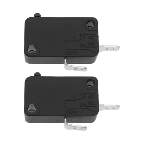 Image of The Lord of the Tools 2Pcs Micro Switch 16A 250VAC/125VAC Momentary Micro Switch for Air Fryer Microwave Oven Welding Gun Induction Cooker Black