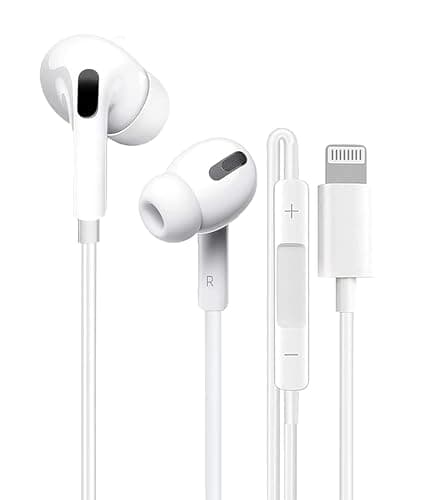 Image of Lightning Wired Earphones,Apple MFi Certified In-Ear Wired Earbuds Headphones for iPhone 14/14 Plus/13/12/11/8/7 X Pro Max,iPad