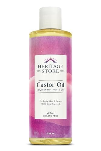 Image of Castor Oil 237ml - Nourishing Hair Growth Oil, Skin Care, Eyelashes & Brows - Pure Cold Pressed, Hexane Free, Vegan & Cruelty Free - Heritage Store
