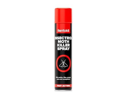 Image of Rentokil Insectrol Moth Spray 300ml – Fast-Acting aerosol eliminates Moths & Larvae. Protects Clothes & Home. Easy to use for Effective pest Control.