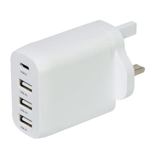 Image of Mercury | 35W 4-Port USB Charger with Fast Charging – 3 USB-A & 1 USB-C, Compact Multi-Device Charging Station with PPS Technology for Home, Office & Travel