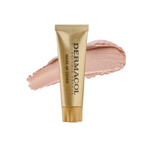 Image of Dermacol Mini Full Coverage Foundation 13g, Liquid Matte Makeup with SPF 30, Waterproof Foundation for Oily Skin, Acne, & Under Eye Bags, Long-Lasting Makeup Products Shade - 210