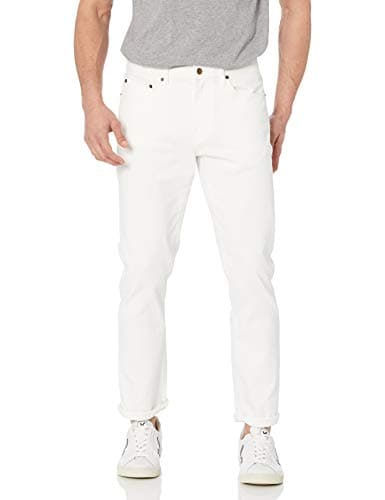 Image of Amazon Essentials Men's Slim-Fit Jeans - Discontinued Colours, Bright White, 32W / 32L