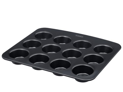 Image of Pyrex - Glide Metal Muffin pan - PFAS-Free Non-Stick Coating - Even Baking - Durable - Practical XL Handle - Dishwasher Safe (12 Muffins)